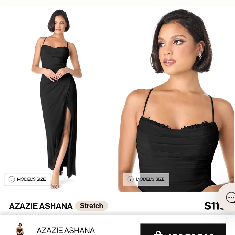 Azazie Black Bridesmaid Dress